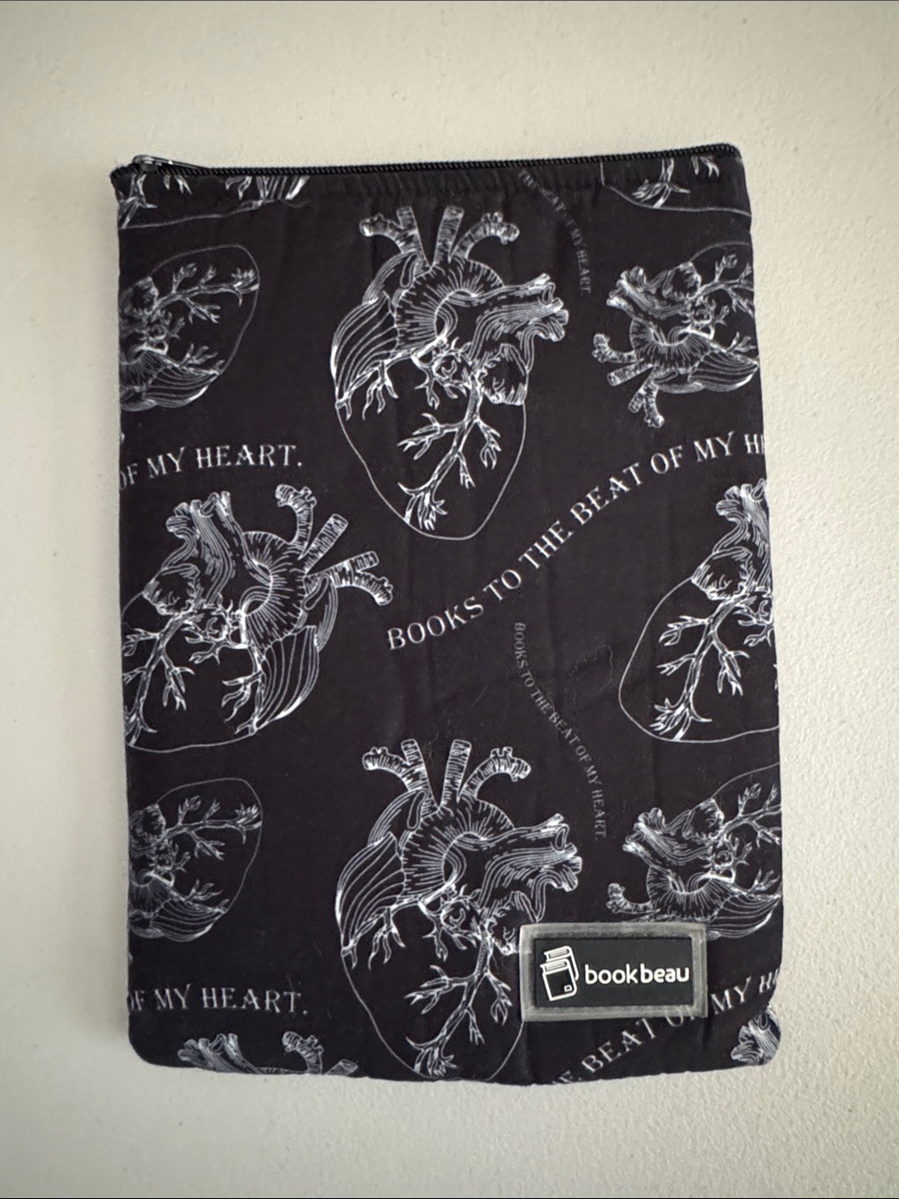 Black Anatomical Heart Book Sleeve